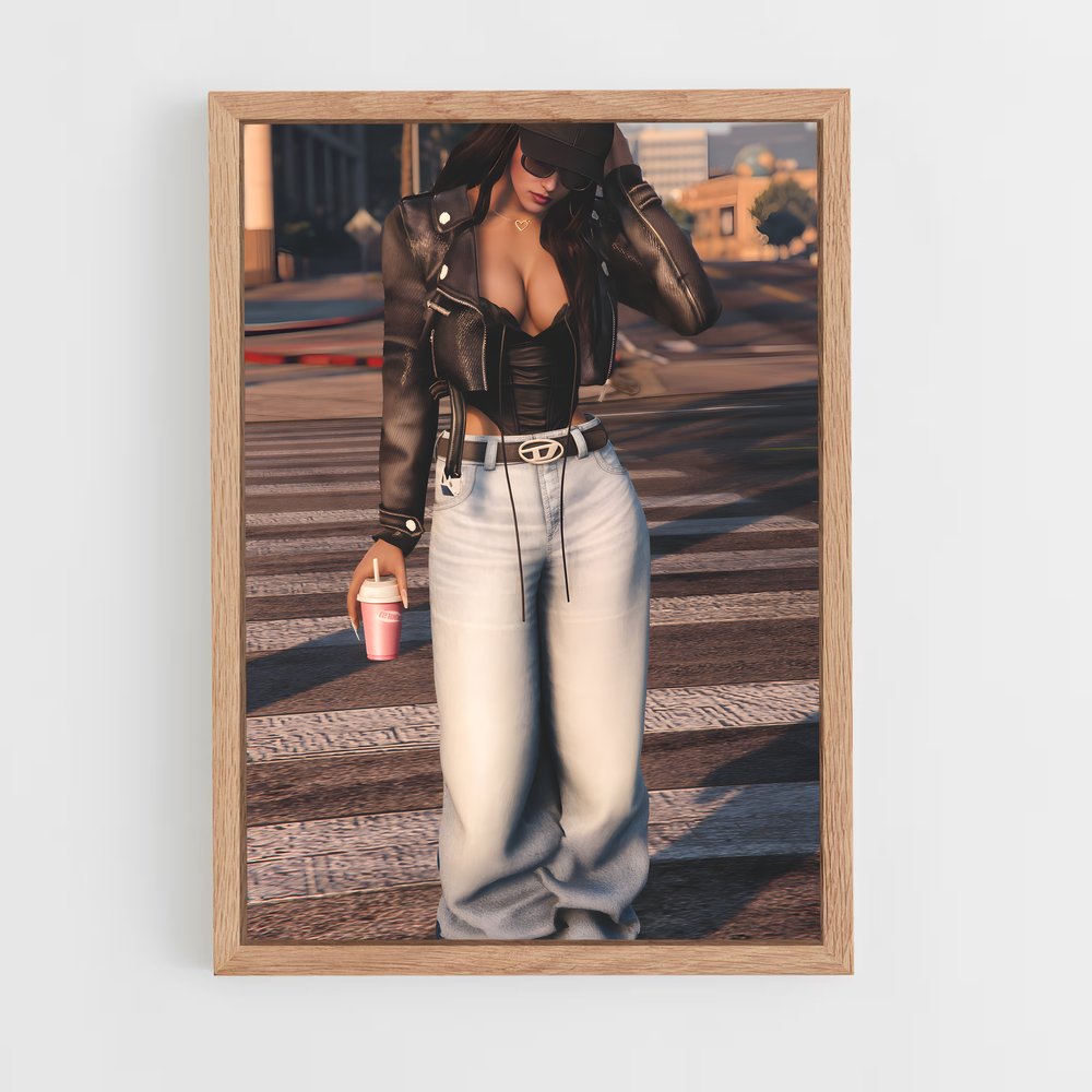 Poster Gta femme – affiche GTA V (vue 4)